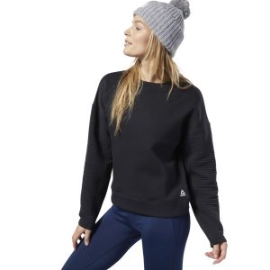 Reebok Workout Ready Crew Sweatshirt Damen - Schwarz - DE 201-YVR